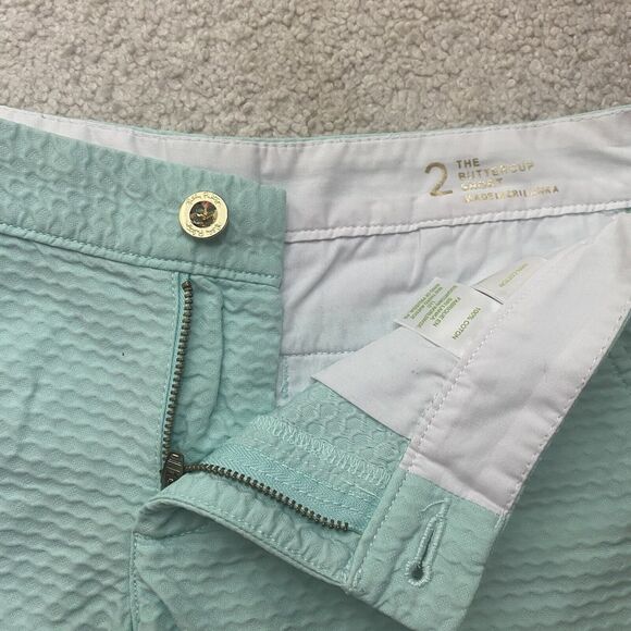 Lilly‎ Pulitzer The Buttercup Dressy Scalloped Shorts Texture Mint Green Size 2 - Picture 10 of 13